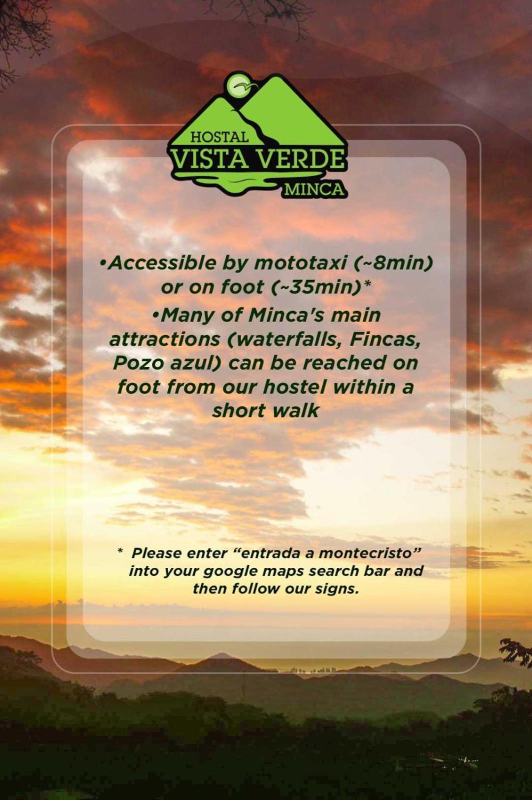 Hostal Vista Verde Минка Экстерьер фото